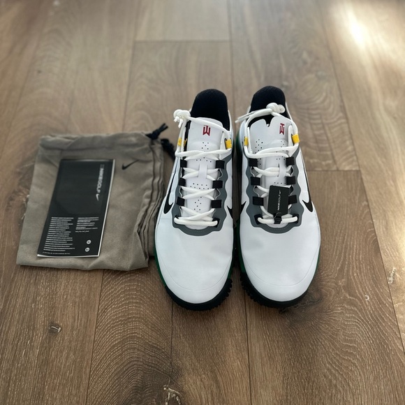 Nike TW '13 Golf Shoes - White/Black-Pine Green - Picture 6 of 12